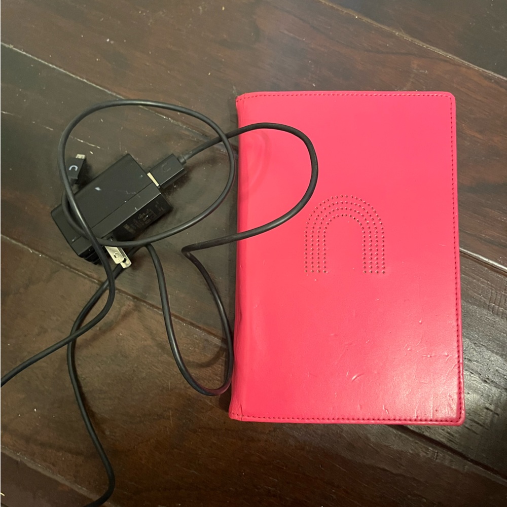 Nook Tablet, Charger, and case